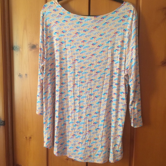 Philosophy | Umbrella Print Pocket 3/4 Sleeve Top - Picture 4 of 4